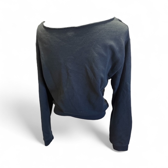 Victoria’s Secret PINK Logo Boatneck Sweatshirt-Black-Size m - Picture 2 of 4